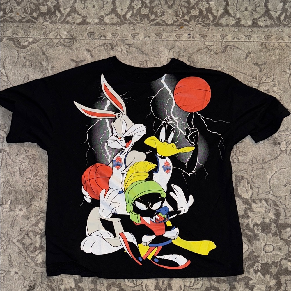 Warner Bros. Black Kids T-Shirt with Bugs Bunny and Friends